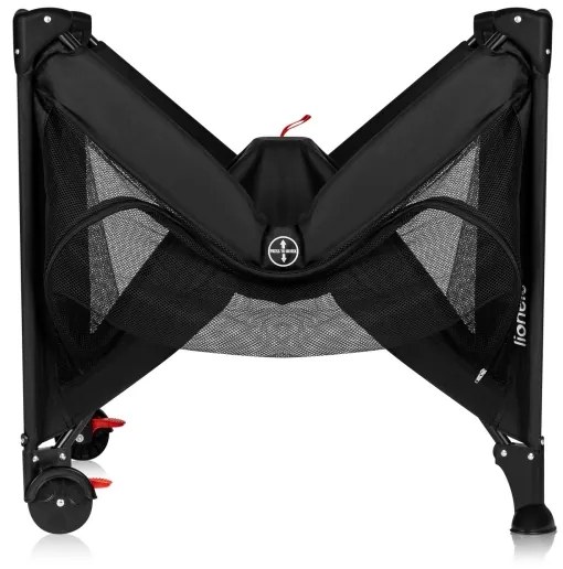 Lionelo - LAURA utazóágy, fekete karbon