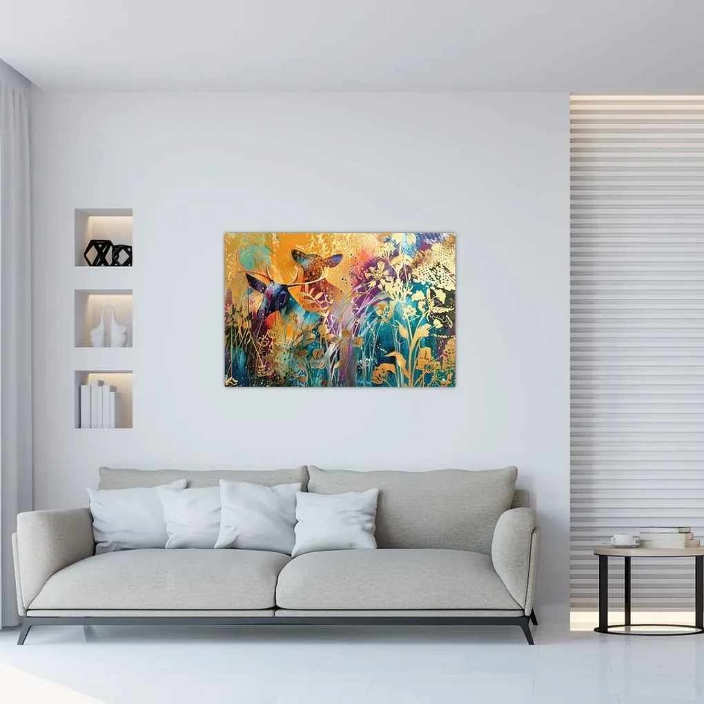 Kép - Absztrakt festmény a természetről (90x60 cm)