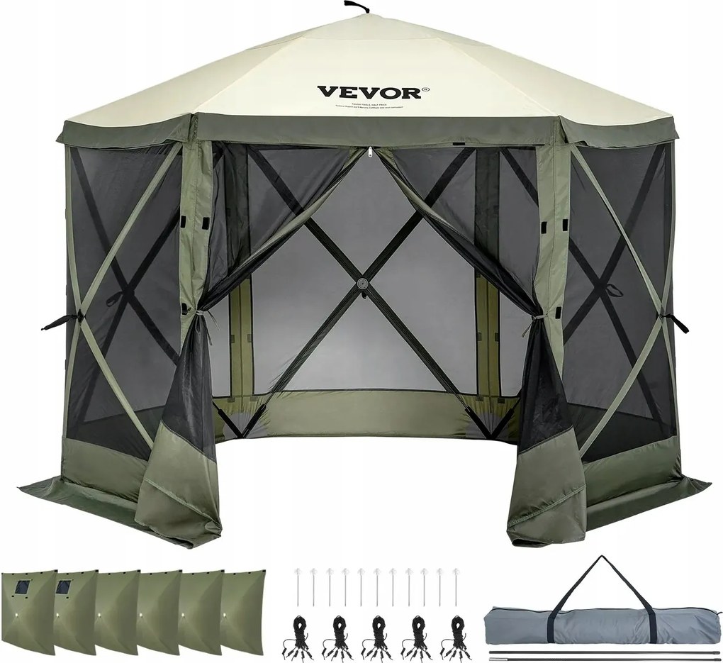 Pop up kerti pavilon 3.05x3.05m szúnyoghálóval 6 fal gyors összeszerelés