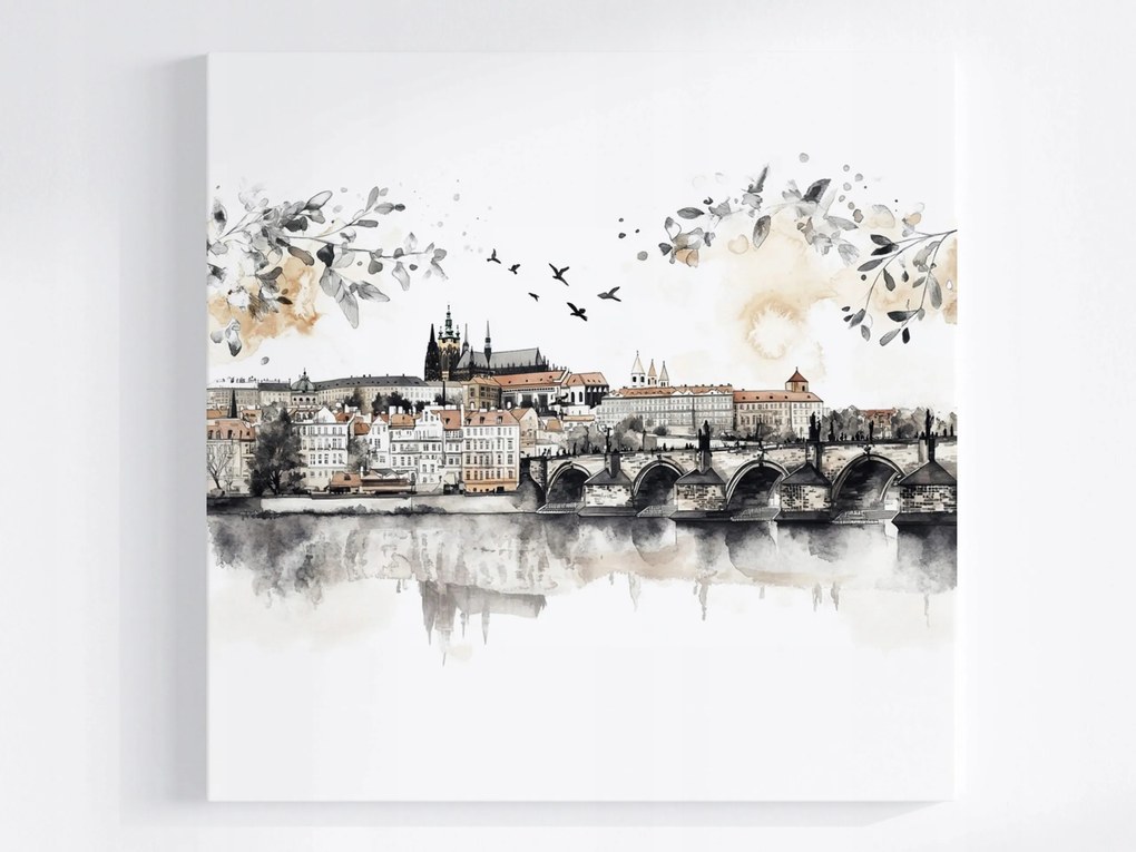 Poszter Város Panoráma Prága Károly Híd 40x40