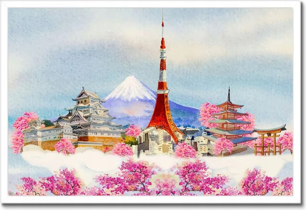 Poszterek keretben 60x40 Kirándulás Japánba