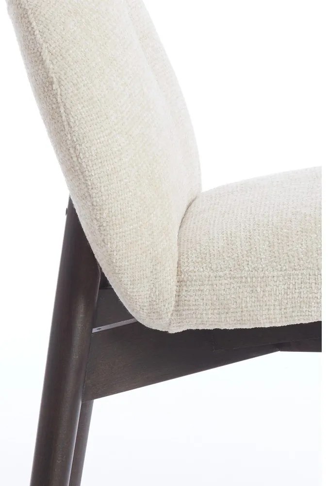 Krémszínű kárpitozott étkezőfotel szett 2 db-os Sinosa – Light & Living