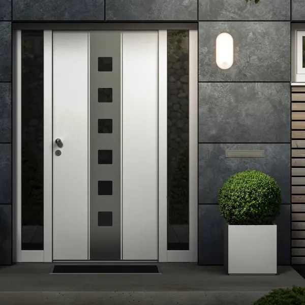 Brilo - LED kültéri fali lámpa RUCH mozgásérzékelővel LED/12W/230V IP65 fehér