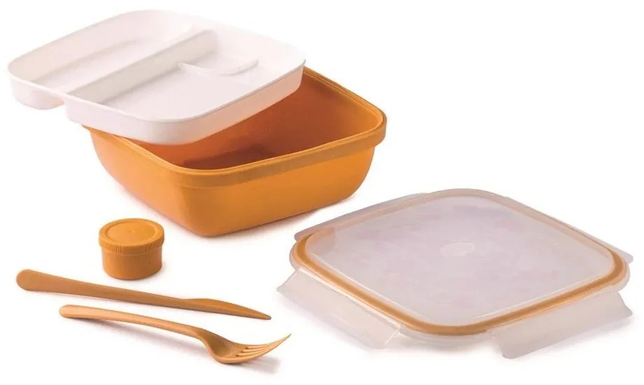 Osztott uzsonnás doboz evőeszközzel Fresh – Snips