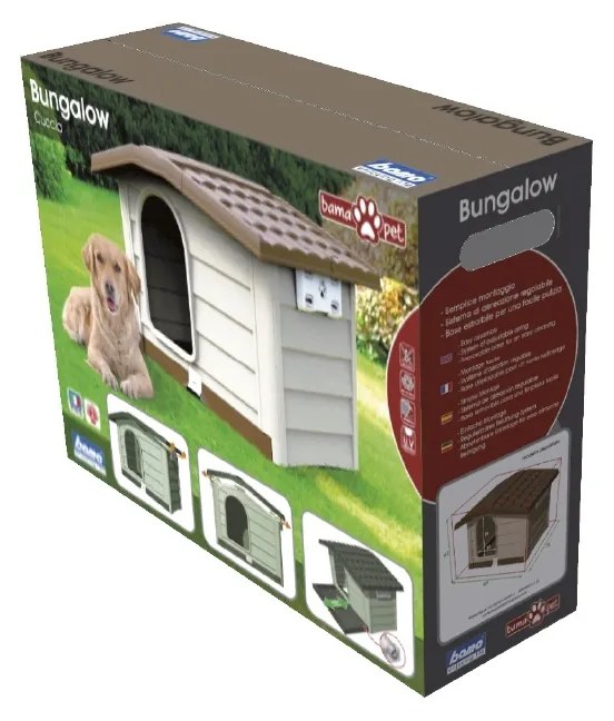 Kutyaház Bungalow zöld, 89 x 75 x 62 cm