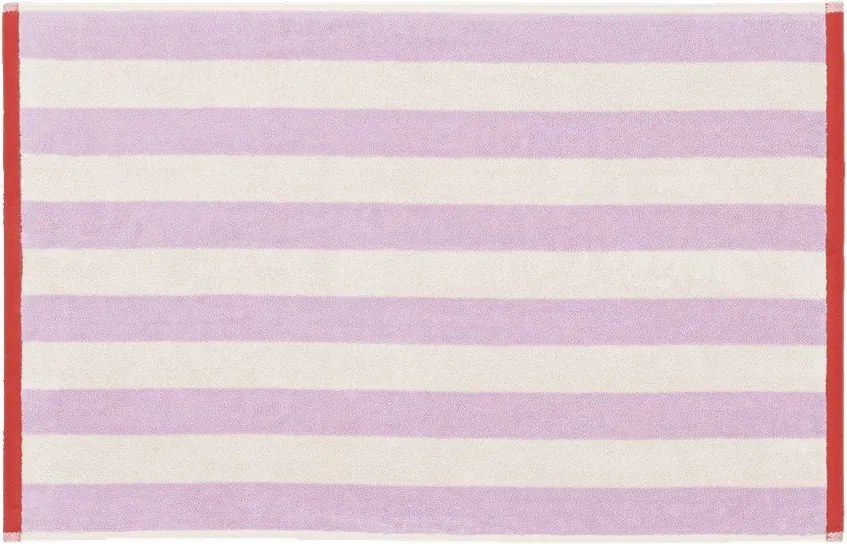 Levendula színű-krémszínű frottír pamut törölköző 50x80 cm Gobo – noo.ma