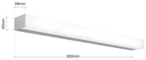 Orion Soff 3-587- LED tükörmegvilágító HORIZON LED/12W/230V 60 cm IP44 ezüst