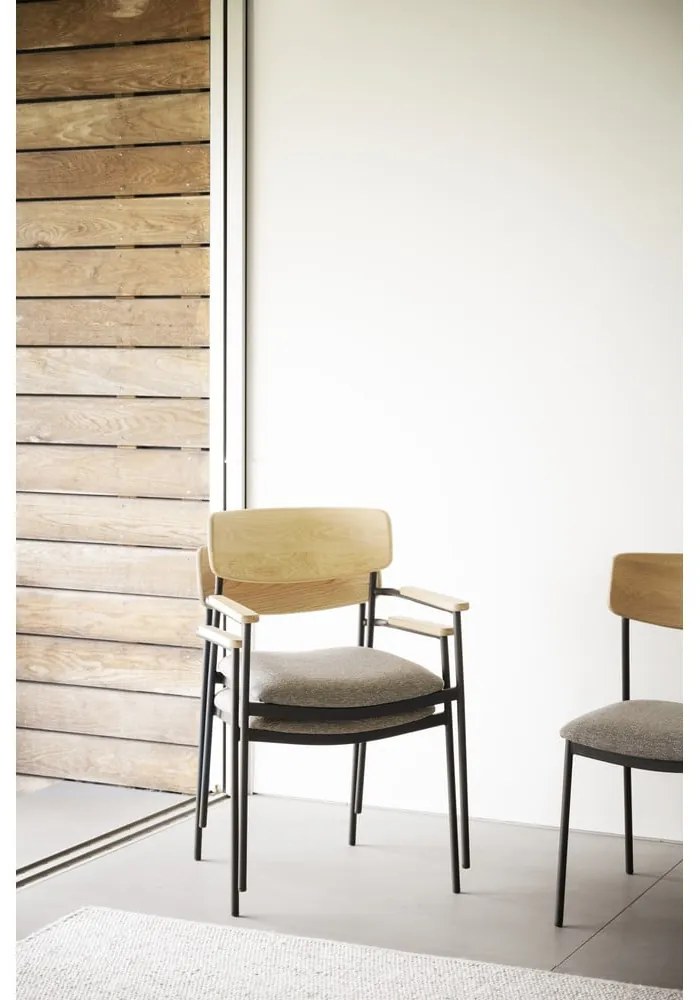 Bézs-natúr színű étkezőszék szett 2 db-os Maymont – Rowico