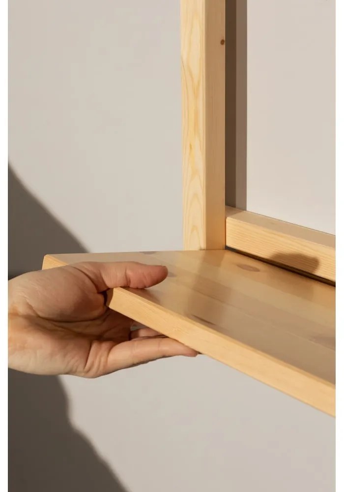 Natúr színű borovi fenyő fali könyvespolc 192x127 cm Groove – Karup Design