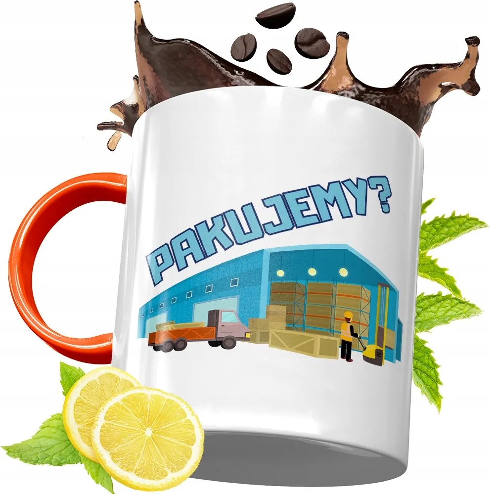 Narancssárga Bögre Raktárosnak Ajándék fényképes nyomattal