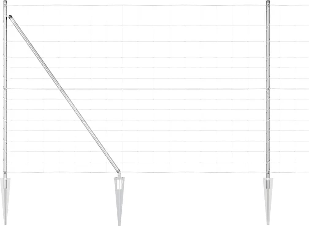 vidaXL Kerítésoszlop Galvanizált 25 x 1,6 m Acél