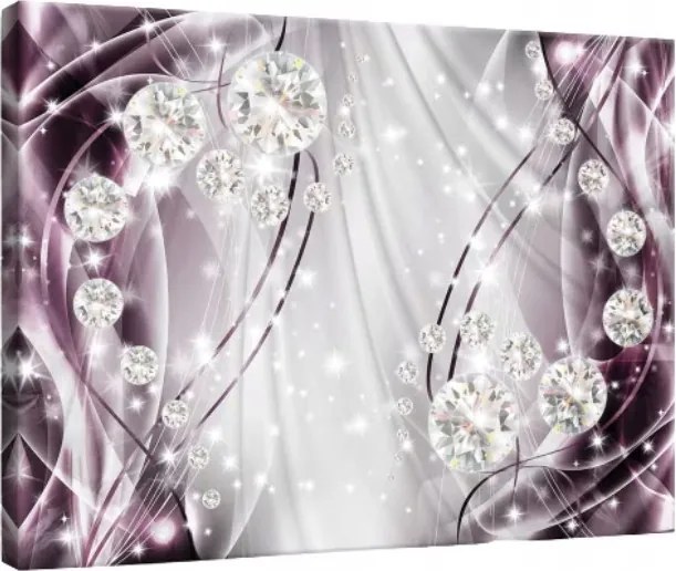 Vászonkép 80x60 Gyémánt csillogás Absztrakt glamour stílusú nappali dolgozószoba