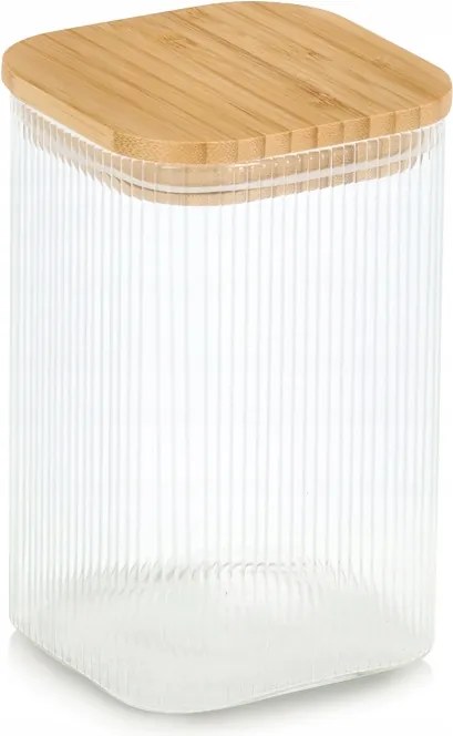 Tároló tégely bambusz fedéllel, 1150 ml, 10x10x15,5cm
