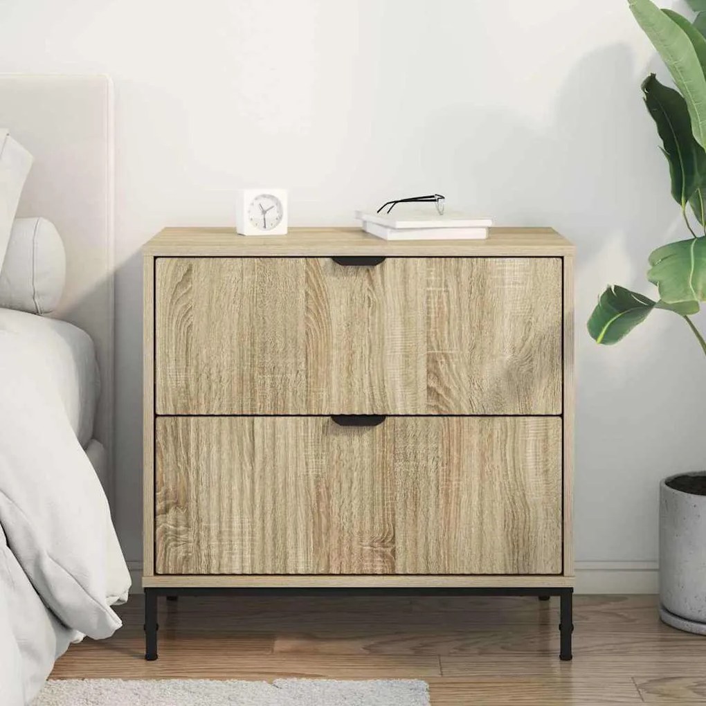 Éjjeli asztal fiókkal sonoma tölgy 63.5 x 36 x 61 cm Faanyag