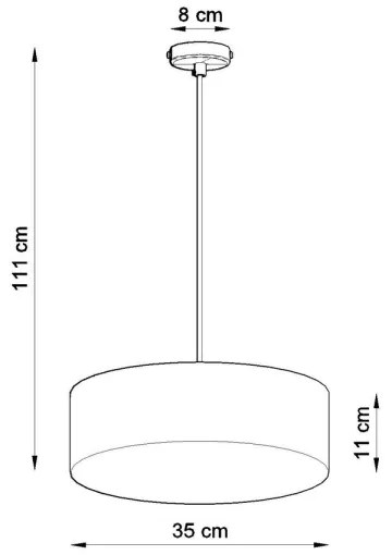 Csillár zsinóron ARENA 35 2xE27/60W/230V fekete