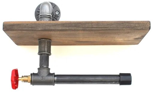 Vécépapír tartó polccal BORURAF 22x31 cm fenyő