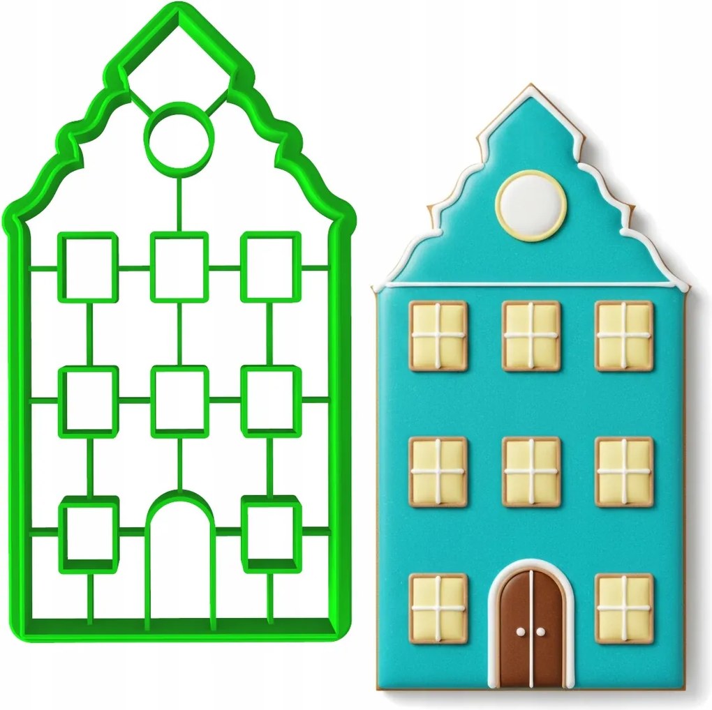 Karácsonyi Mézeskalács Forma Karácsonyi Lakóház blokk 10cm