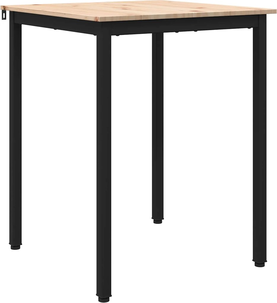 vidaXL Étkezőasztal Természetes 60 x 60 x 75 cm Tömör fenyőfa