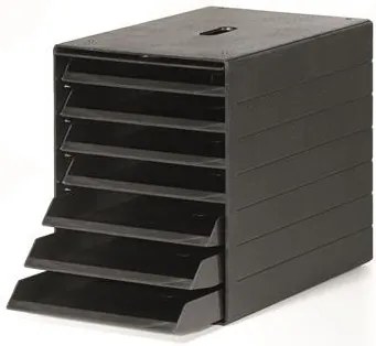 Irattároló, műanyag, 7 fiókos, DURABLE Idealbox Plus, antracit (DB1712001058)