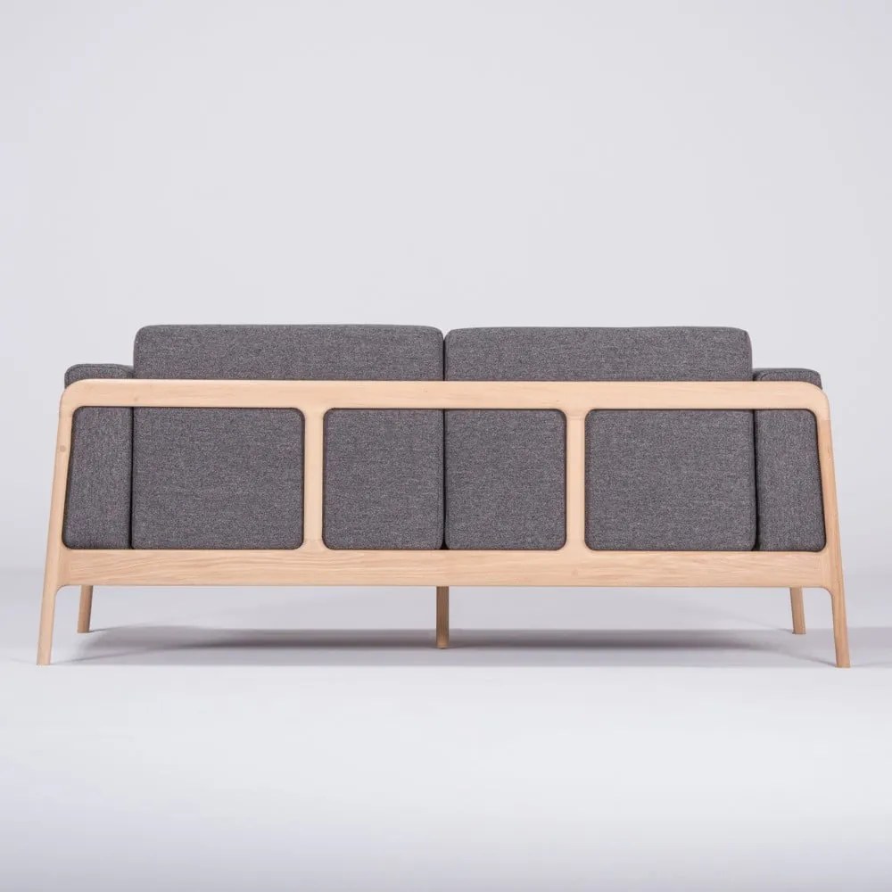 Fawn sötétszürke kanapé tölgyfából, 180 cm - Gazzda