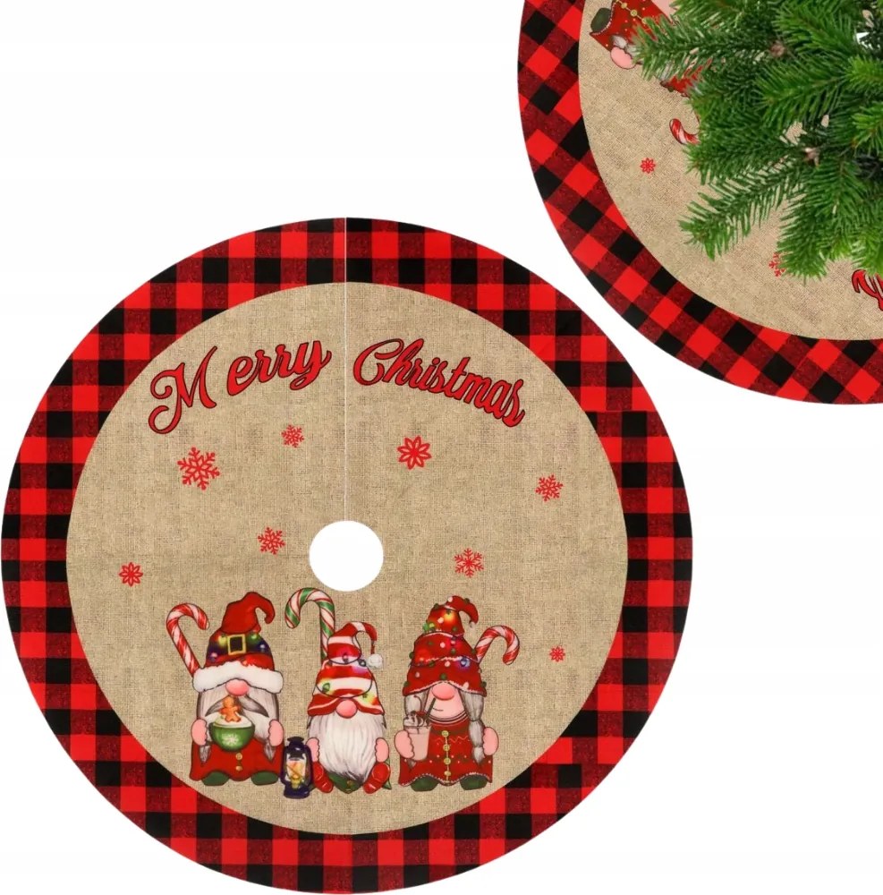 60cm-ES Karácsonyfa Szőnyeg Világító Szőnyeg Ajándék Szőnyeg Kerek Nagy