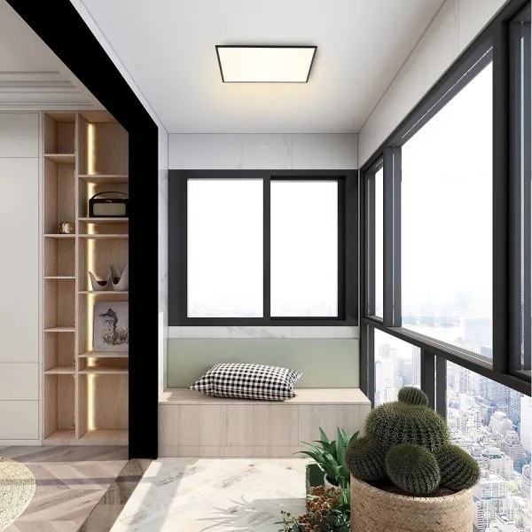 Brilagi - SLIMFRAME dimmelhető LED lámpatest 36W/230V 45x45 cm fekete + távirányító