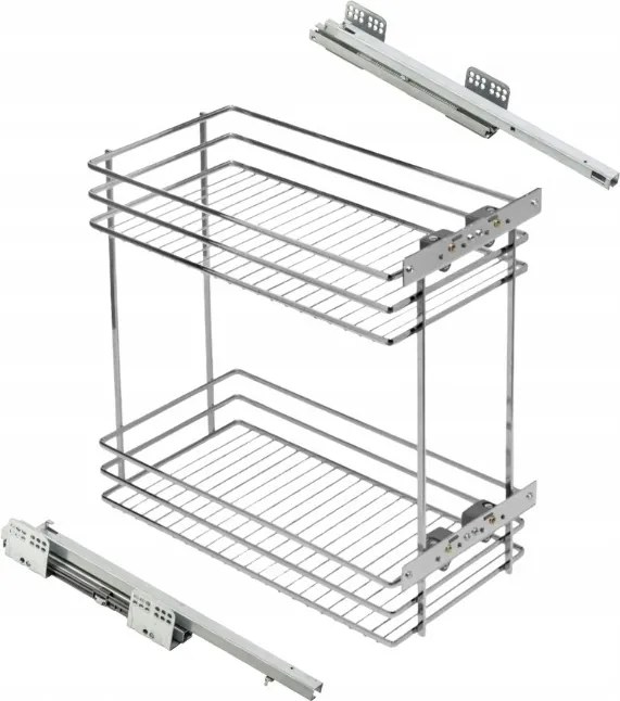 Kosz Cargo Alsó Króm Gtv 30 Cm-es Szekrényhez, Csendes Záródású KO-300M-BO-01