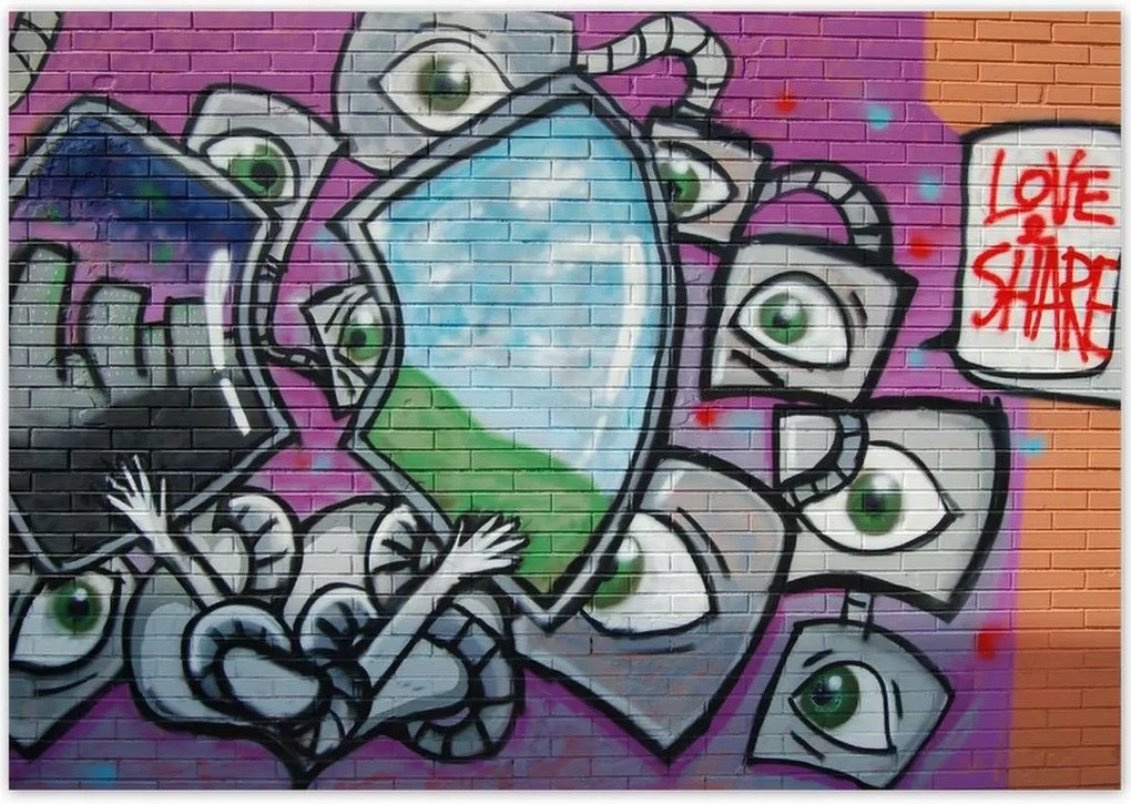 Poszterek 100x70 Graffitti Falfestmény