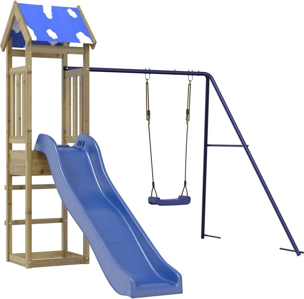 vidaXL impregnált fenyőfa kültéri játszószett