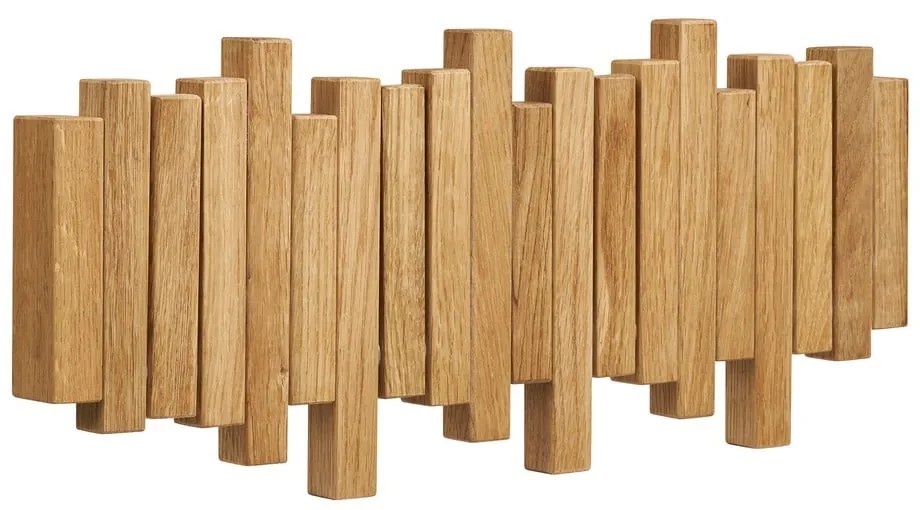 Natúr színű tölgyfa fali fogas 3 cm Caltra – House Nordic