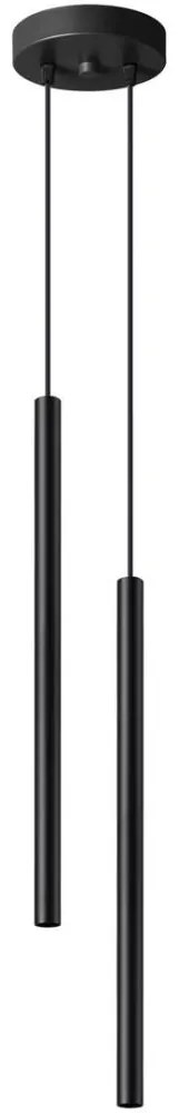 Sollux SL.1304 - Csillár zsinóron PASTELO 2xG9/8W/230V fekete