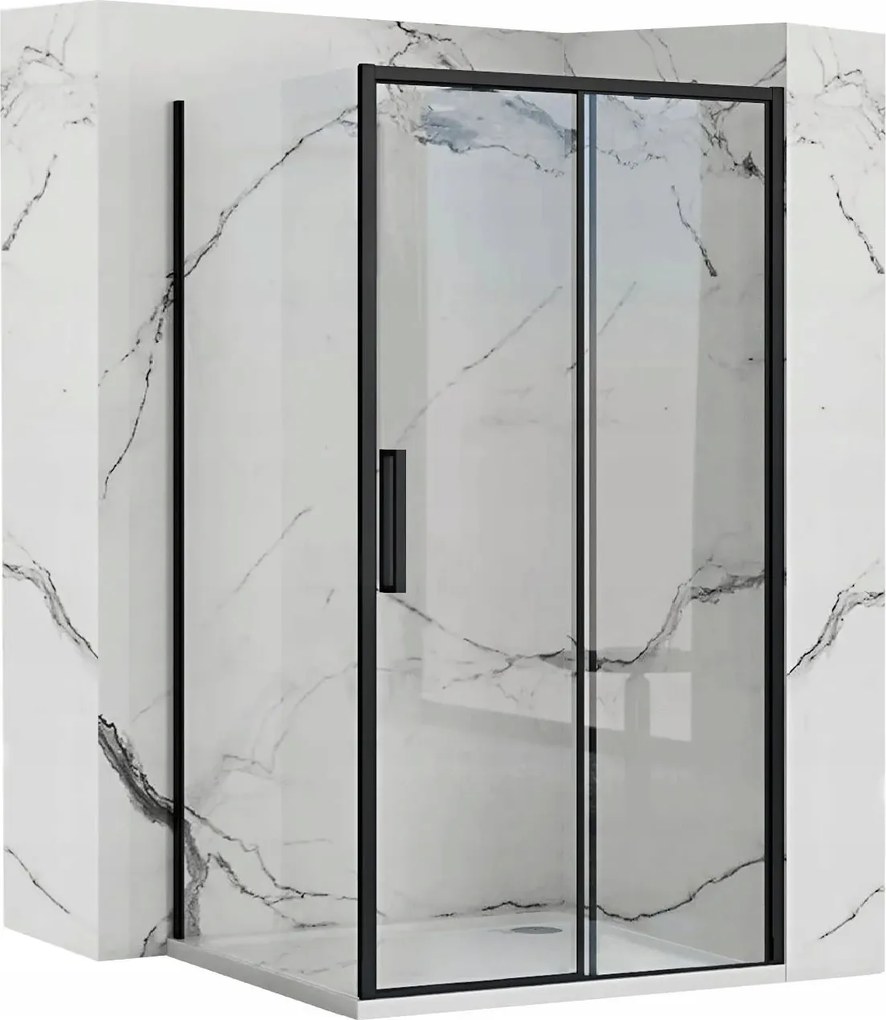 Rapid Slide Sarok Zuhanykabin 160x80 Rea Black Easy Clean