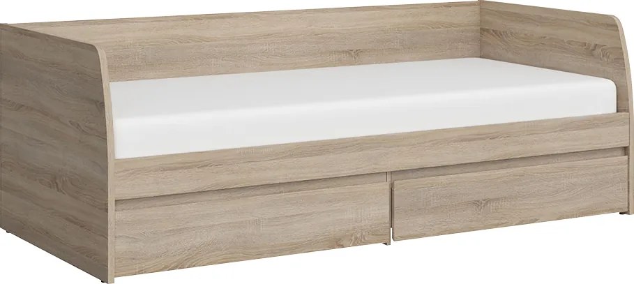 Ágy 2S, 90x200, sonoma tölgy, NORTY TYP 28