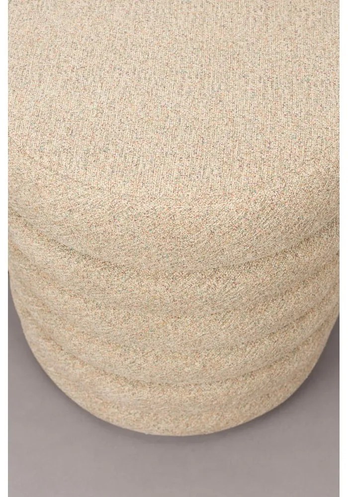 Bézs buklé puff Fern – Dutchbone