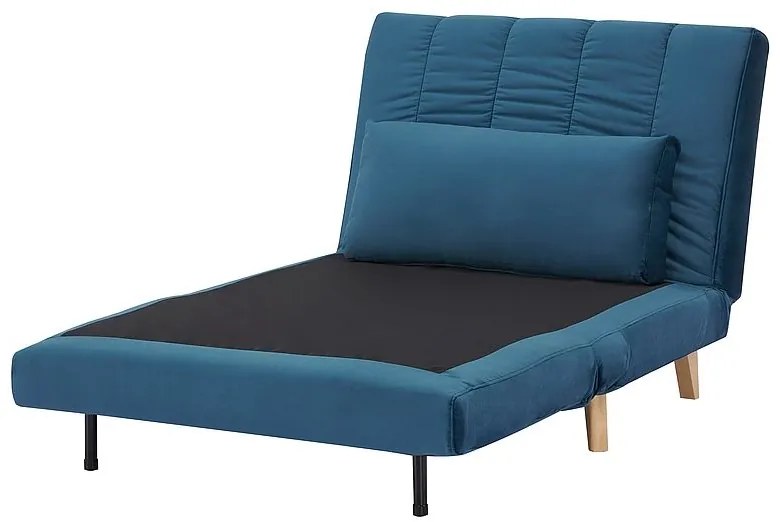 BILLY VELVET kék kihúzható fotel