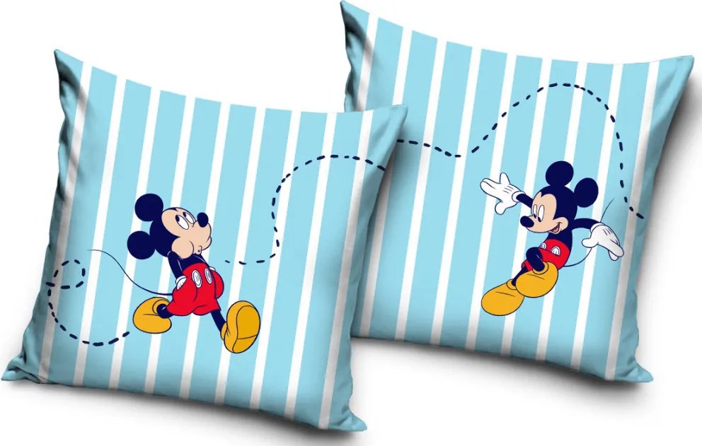 Disney Mickey Stripe & Smile párnahuzat 40x40 cm Velúr