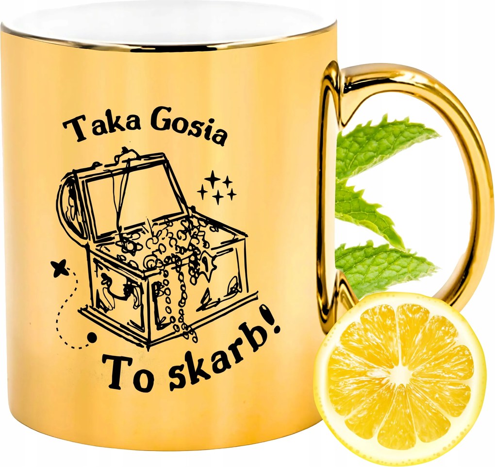 Prémium Arany Csillogó Bögre Ajándék Nyomtatott Fotóval