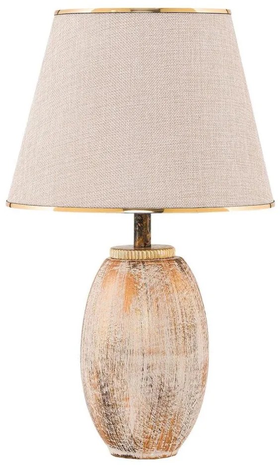 RAMZES asztali lámpa 1xE27/40W/230V krémszínű/arany