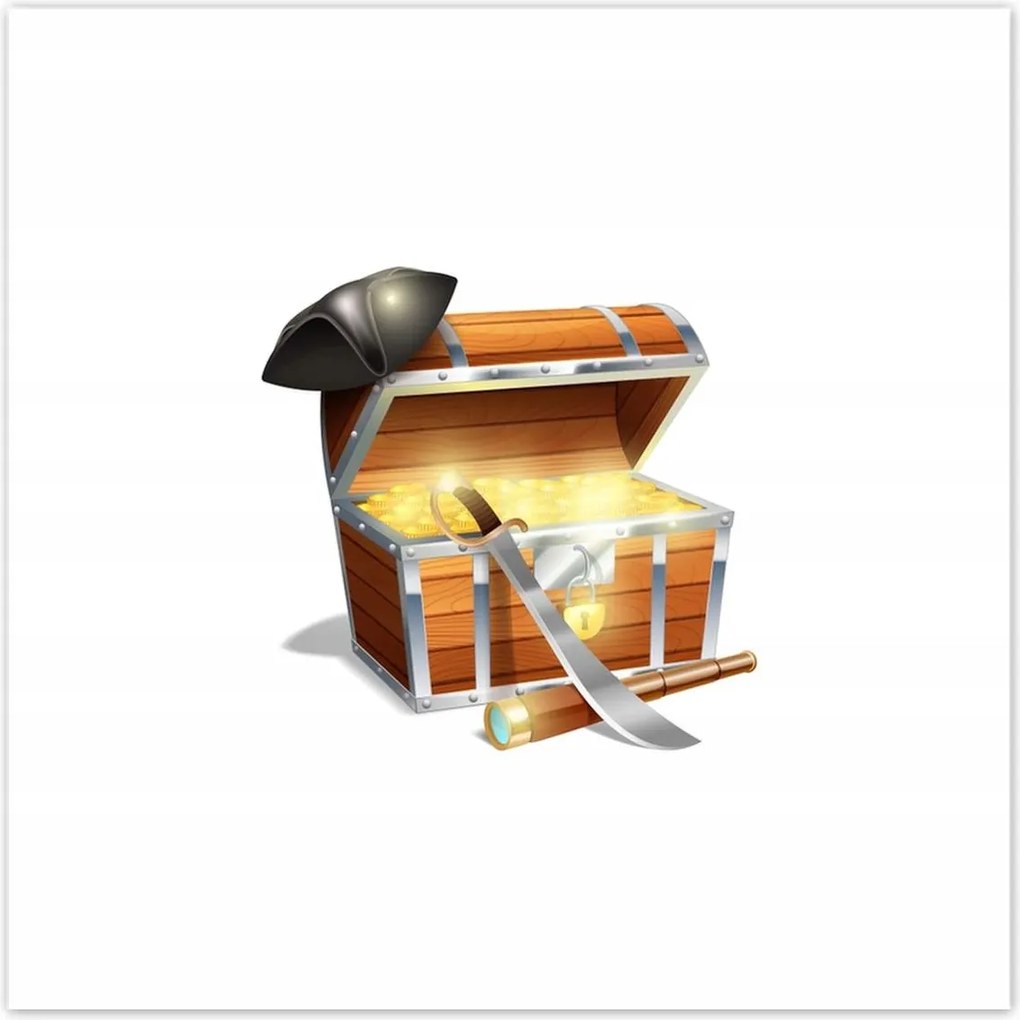 Poszterek 100x100 Kalóz kincse gyerekeknek