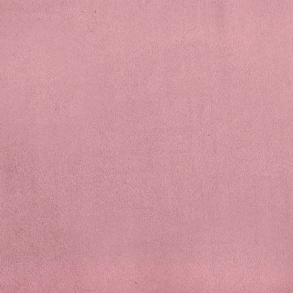 rózsaszín kihúzható bársonyheverő 100 x 200 cm