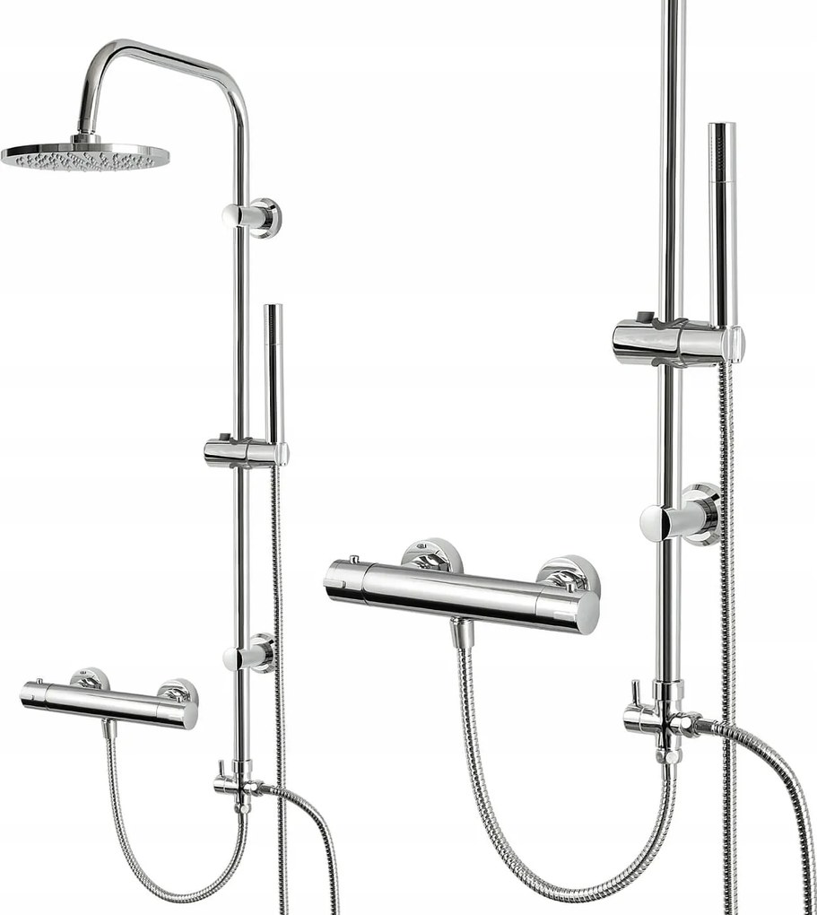 Zuhanyoszlop Zuhanyszett Termosztátos Csapteleppel