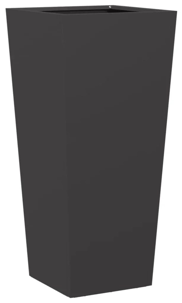 vidaXL fekete acél kerti növénytartó 35 x 35 x 75 cm