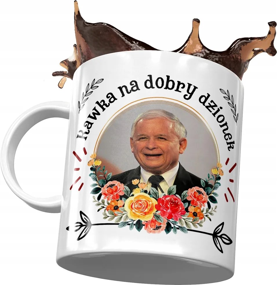 Bögre Jaroslaw Kaczynski Pis Politikusok Ajándék Nyomtatott Fotóval