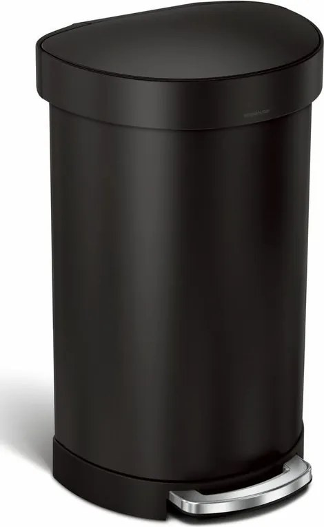 Simplehuman Pedálos szemeteskosár 45 l Félkör alakú Fekete matt