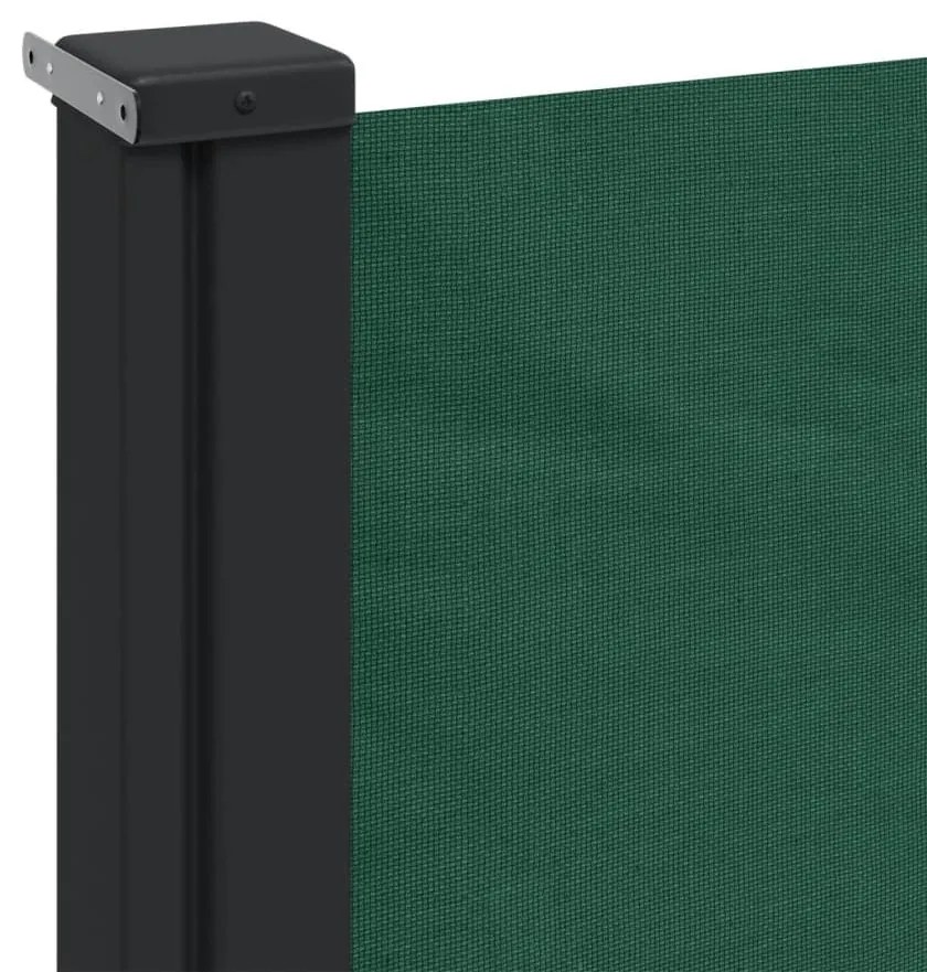 sötétzöld behúzható oldalsó napellenző 100 x 500 cm