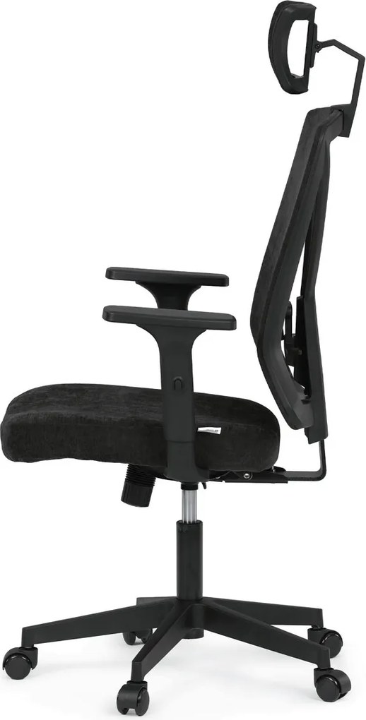 KA-W3137 fekete szövet irodai szék hinta mechanizmussal