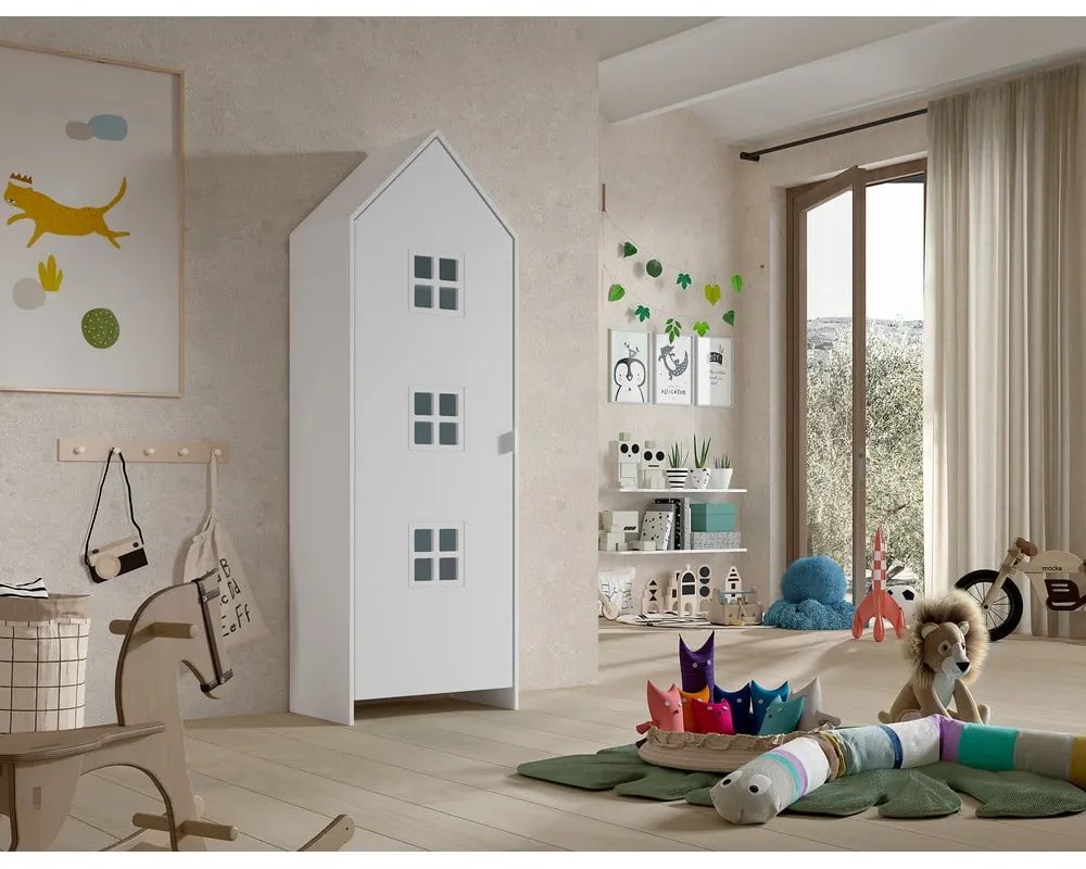 Fehér gyerek ruhásszekrény 58x172x37 cm Casami Bruges – Vipack