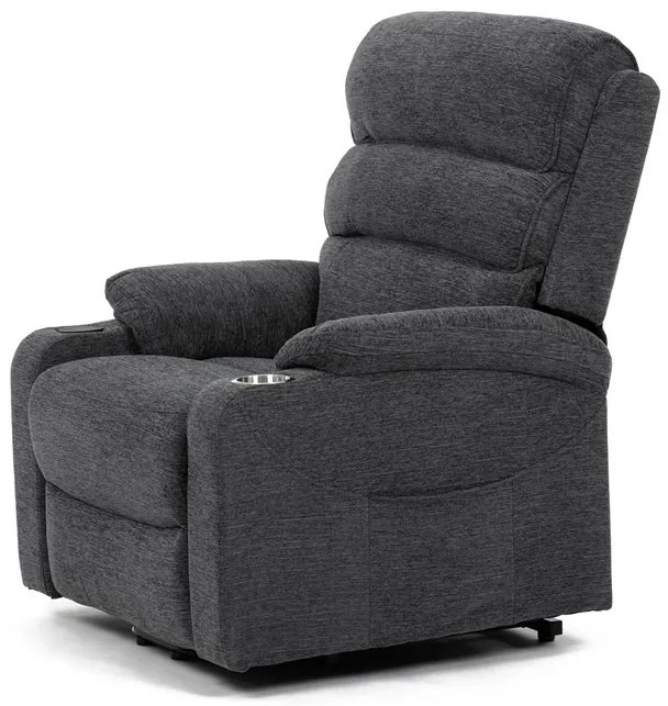 Dönthető fotel, elektromos kábeles vezérléssel, szürke, szövet, TV-S8348 GREY2