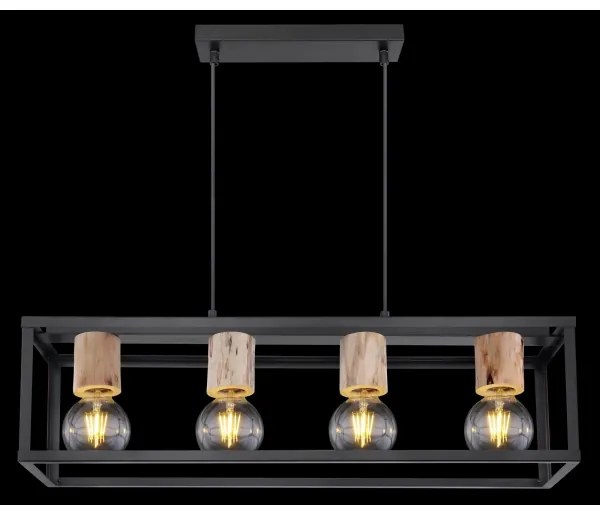 Globo 15476-4H - Csillár zsinóron HAGAR 4xE27/60W/230V