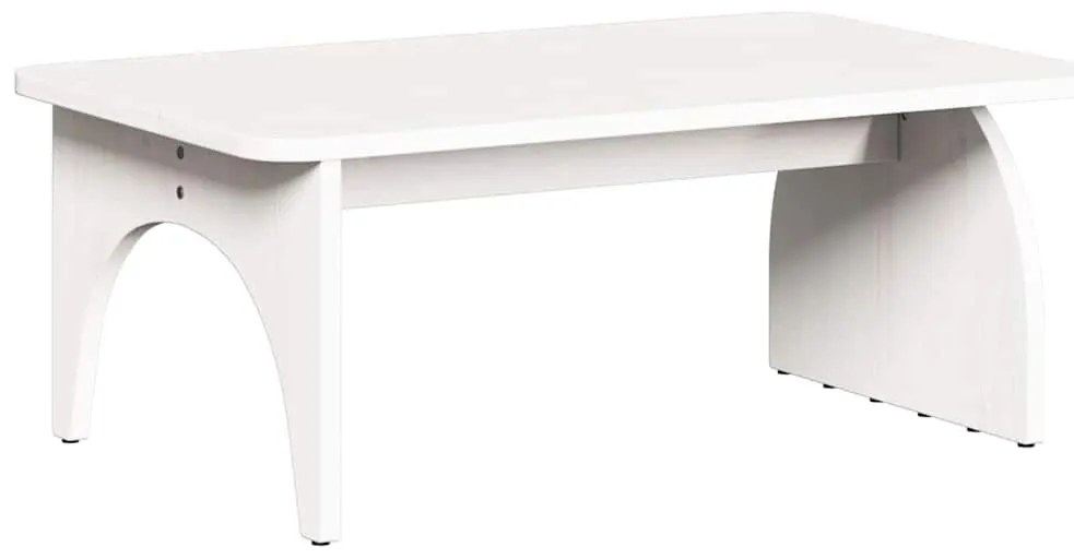 Dohányzóasztal Fehér 80 x 50 x 31 cm Tömör fenyőfa